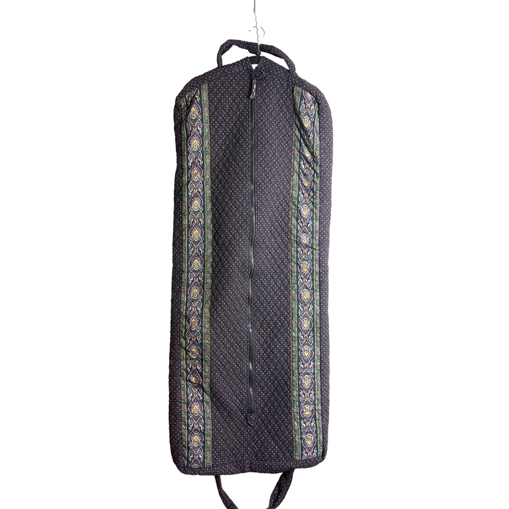VTG Vera Bradley Garment Bag Indiana Tag Retired Fall of 1990 Black Purple Green